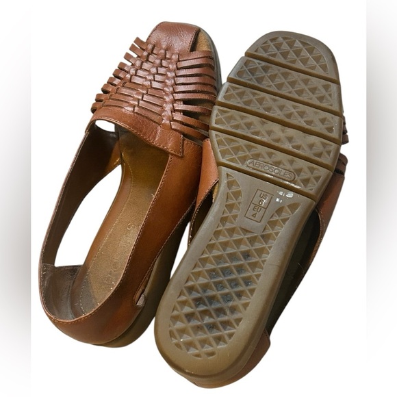 AEROSOLES Canyen Brown Leather Women's Shoes, Size 6M - Picture 5 of 5